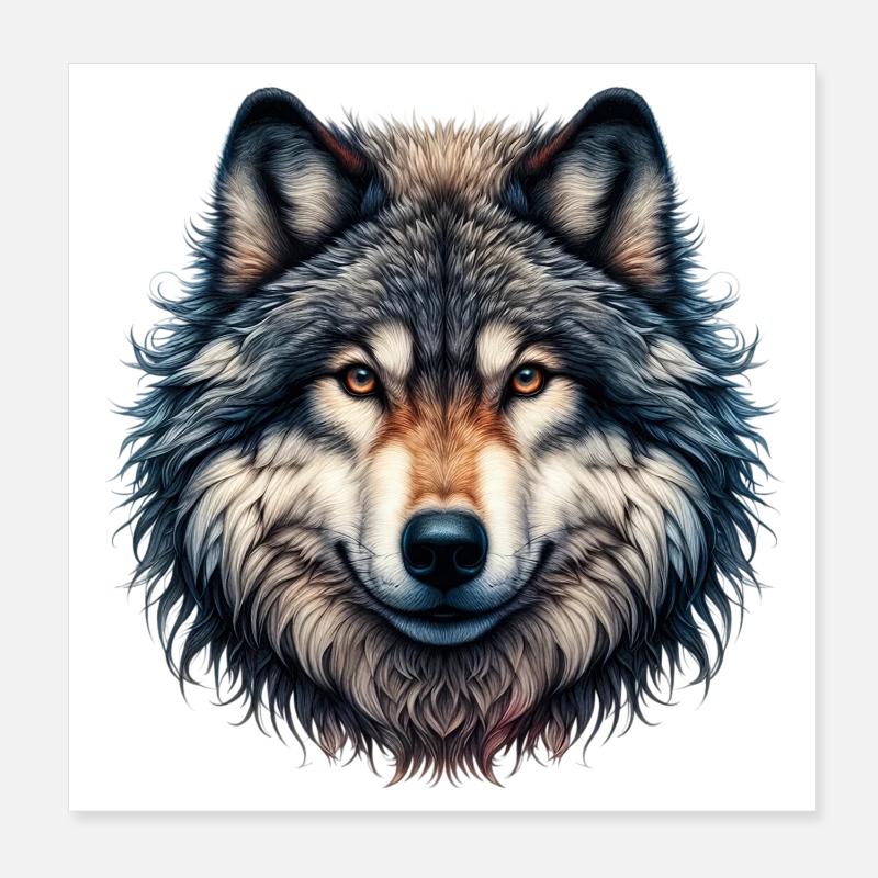 Wolf Poster 20x20 cm
