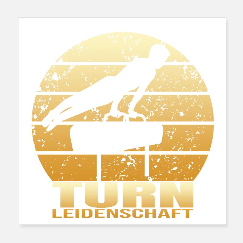 Turn Leidenschaft - Poster 20x20 cm - Weiß