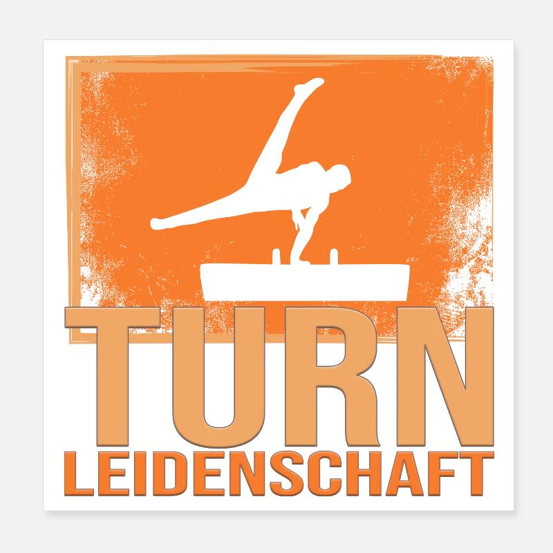 Turn Leidenschaft - Poster 20x20 cm - Weiß