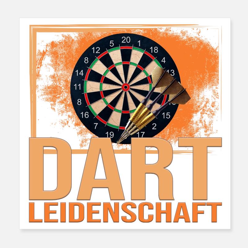 Dart Leidenschaft Poster 20x20 cm