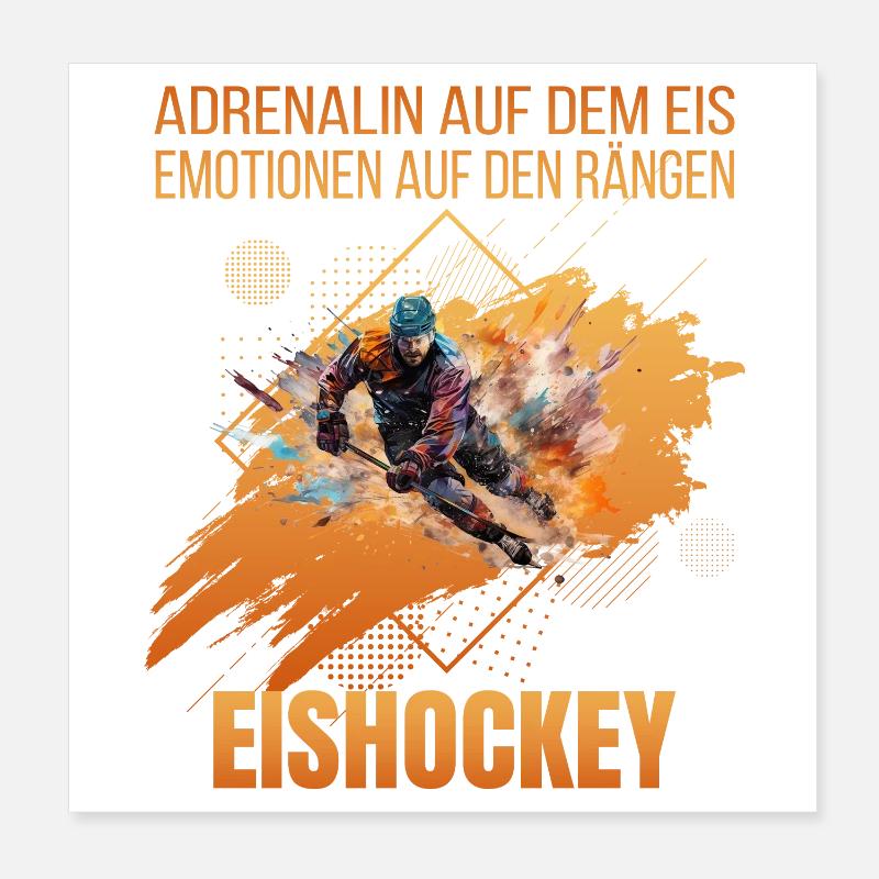 Adrenalin auf dem Eis Emotionen auf den Rängen Poster 20x20 cm