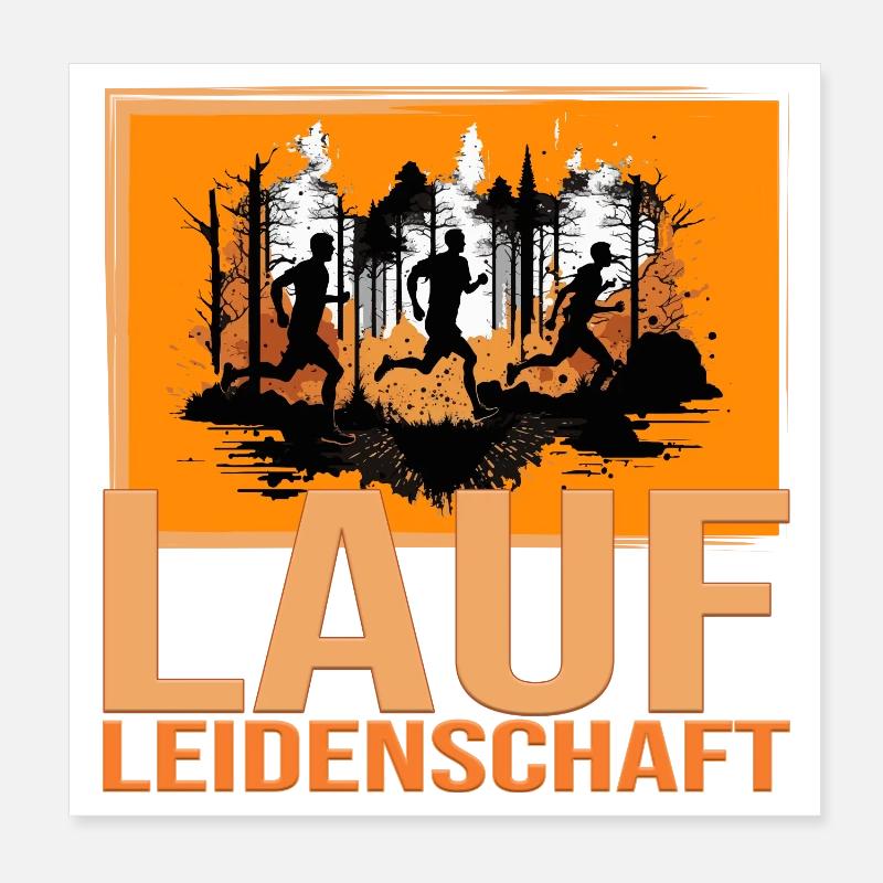 Lauf Leidenschaft Poster 20x20 cm