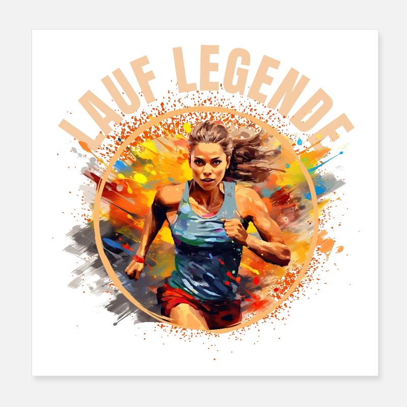 Lauf Legende Poster 20x20 cm