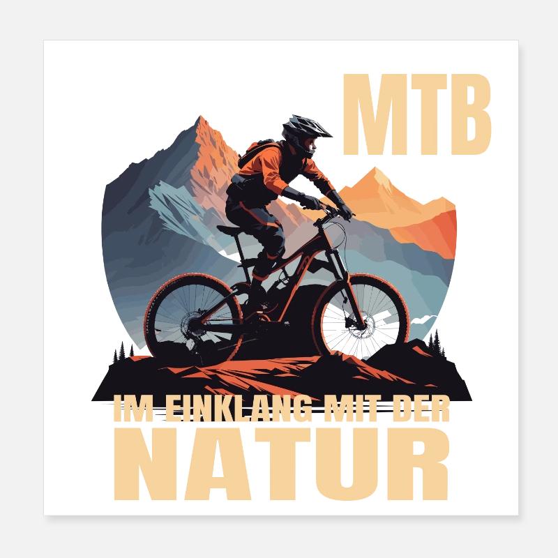 MTB - Im Einklang mit der Natur Poster 20x20 cm