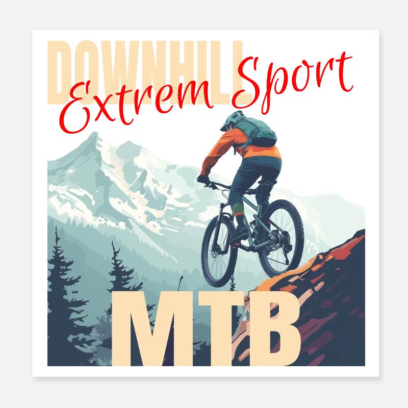 Downhill - Extrem Sport Poster 20x20 cm