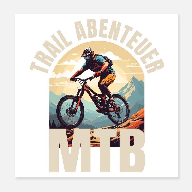 MTB: Trail Abenteuer Poster 20x20 cm