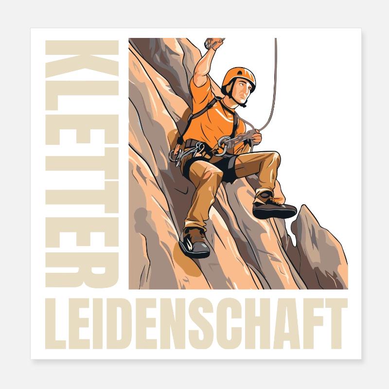 Kletter Leidenschaft Poster 20x20 cm