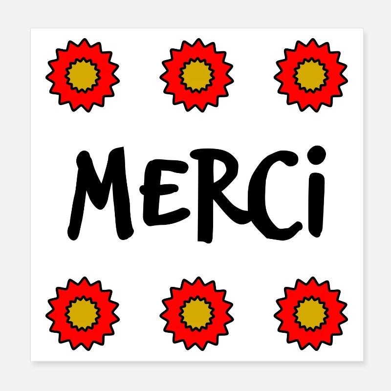 MAÎTRESSE. MAITRE. MERCI. MERCI MAÎTRESSE Poster 20 x 20 cm