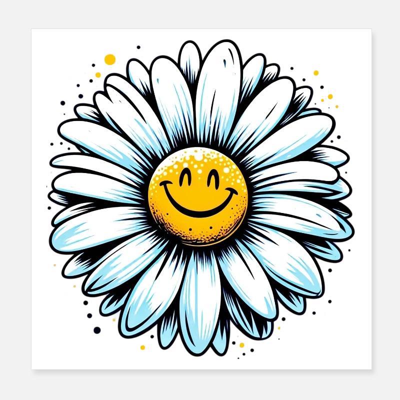 Daisy Poster 8" x 8" (20x20 cm)