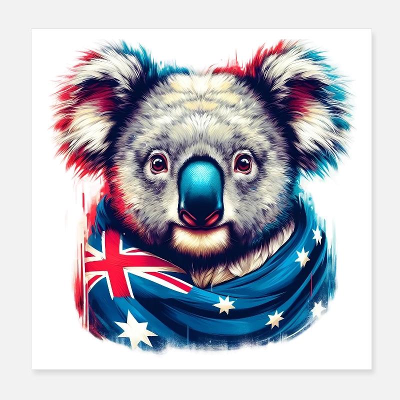 Koala Poster 8" x 8" (20x20 cm)