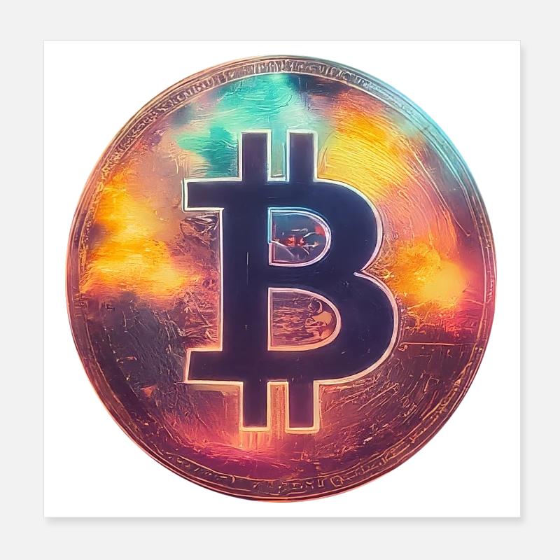 Bitcoin spectaculaire Poster 20 x 20 cm