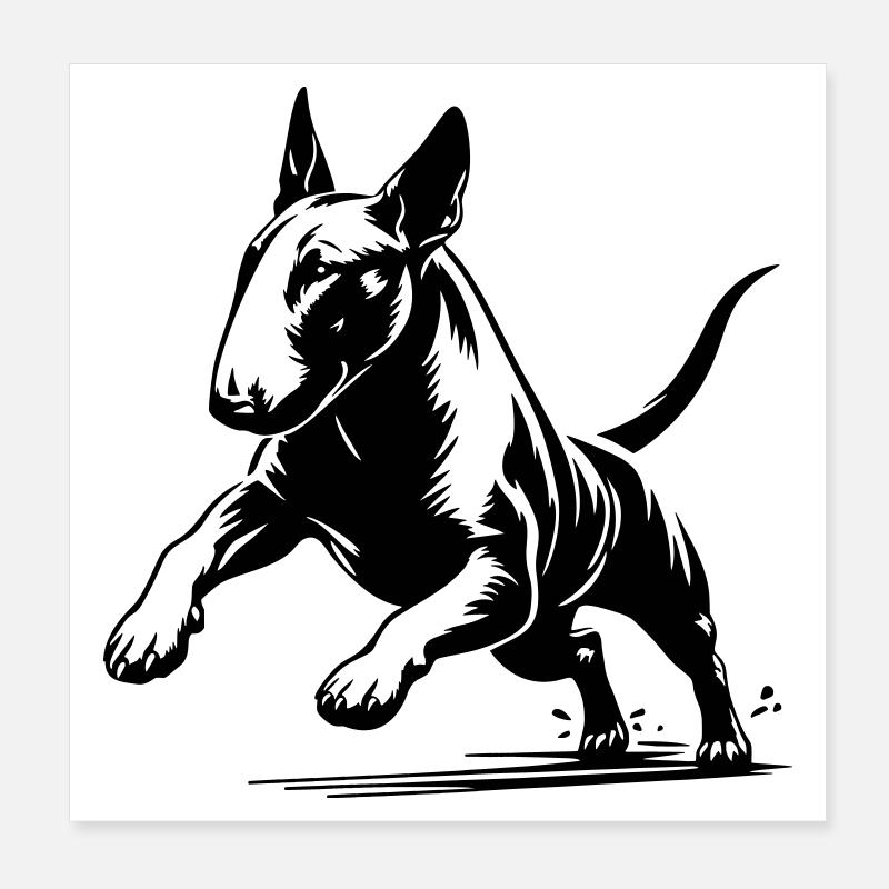 Bullterrier Poster 20x20 cm