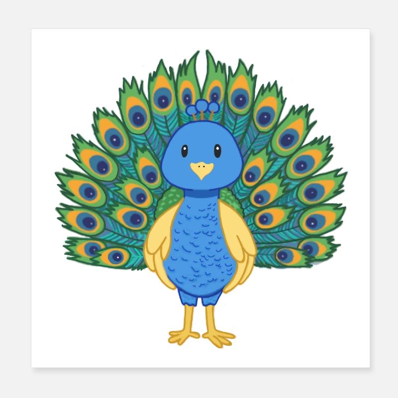 Paon Poster 20 x 20 cm