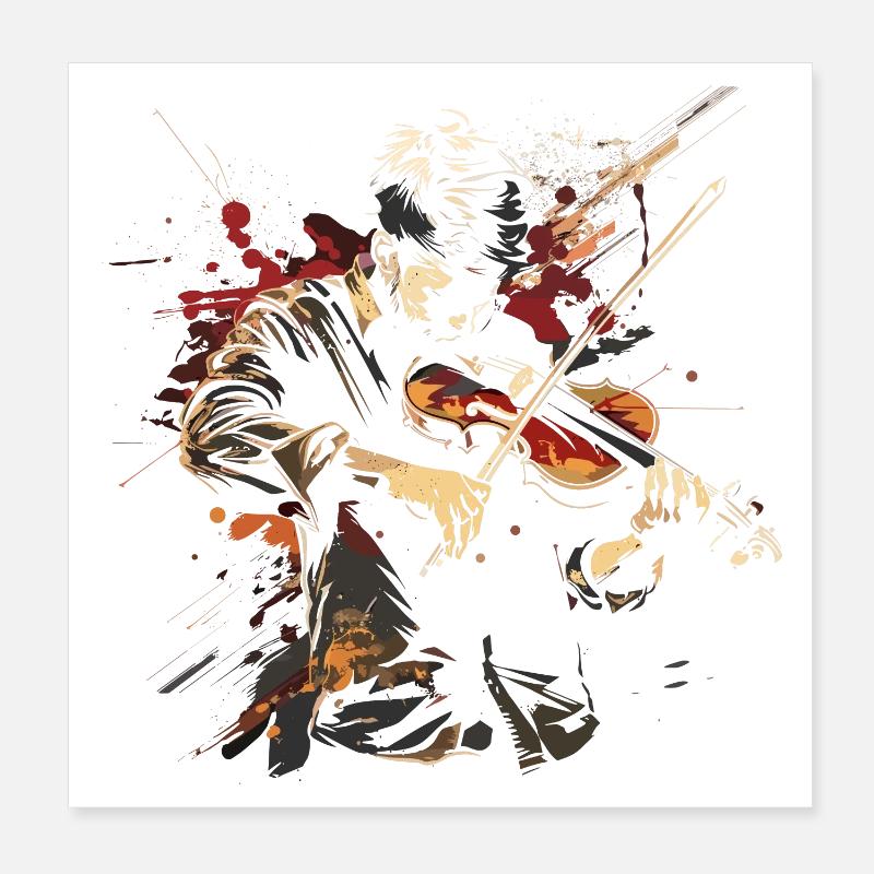 Geiger - Poster 20x20 cm - Weiß