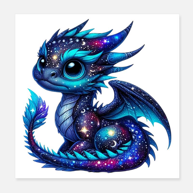 Dragon Poster 8" x 8" (20x20 cm)