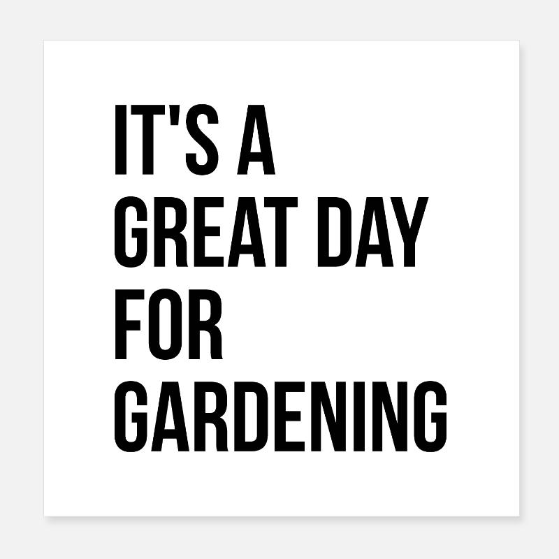 Gartenarbeit Poster 20x20 cm