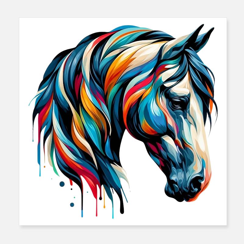 Cheval Poster 20 x 20 cm