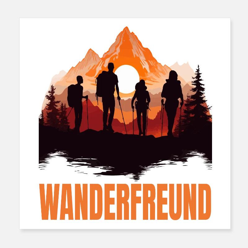 Wanderfreund Poster 20x20 cm