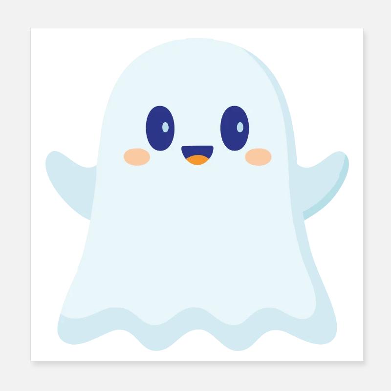 cute ghost Poster 8" x 8" (20x20 cm)
