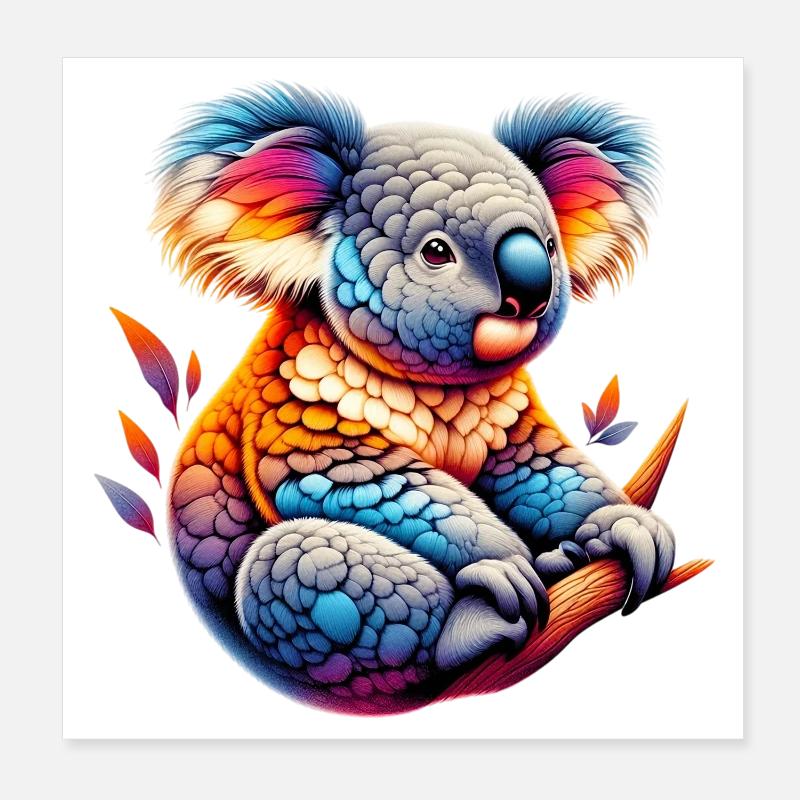 Koala Poster 20 x 20 cm