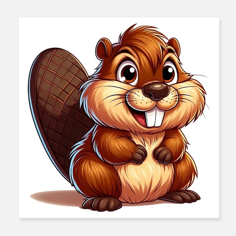 Castor Poster 20 x 20 cm