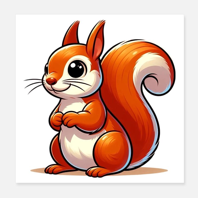 Eichhörnchen Poster 20x20 cm