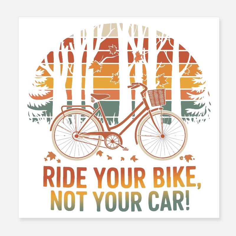 Conception d’aventure à vélo respectueuse de l’environnement Poster 20 x 20 cm