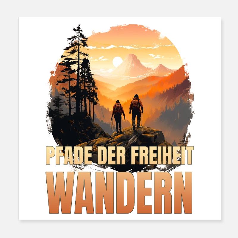 Pfade der Freiheit Poster 20x20 cm