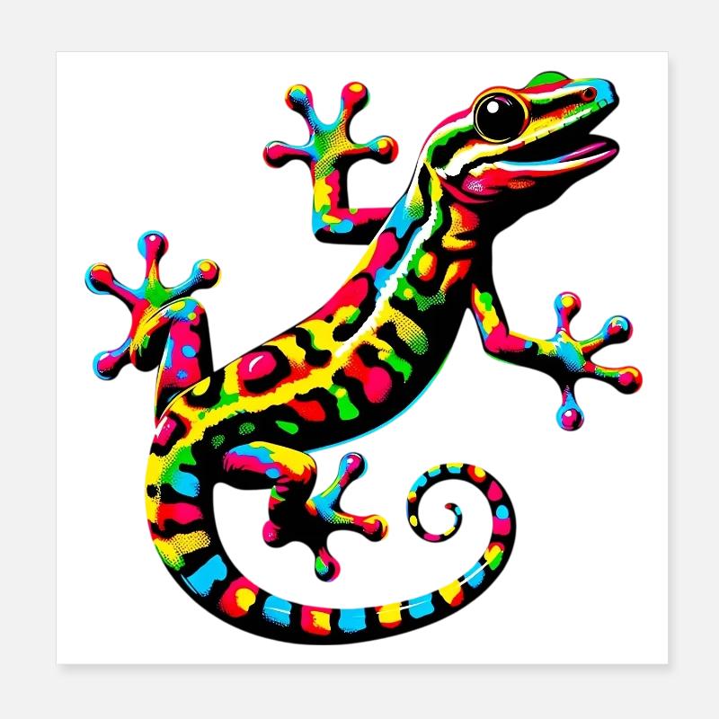 Gecko Poster 20 x 20 cm