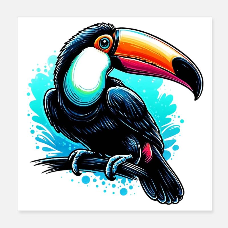 Tukan Poster 20x20 cm