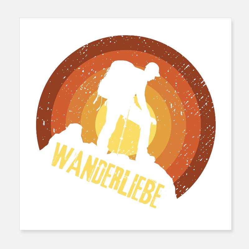 Wanderliebe Poster 20x20 cm