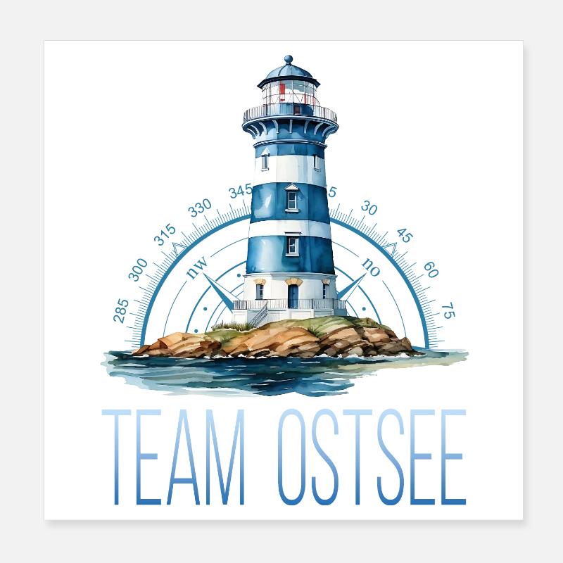 Team Ostsee Poster 20x20 cm