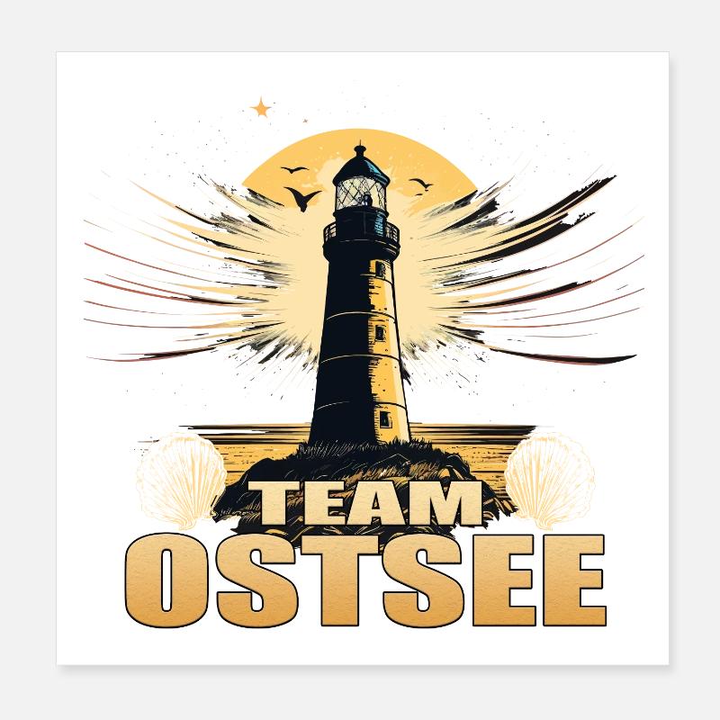 Team Ostsee Poster 20x20 cm