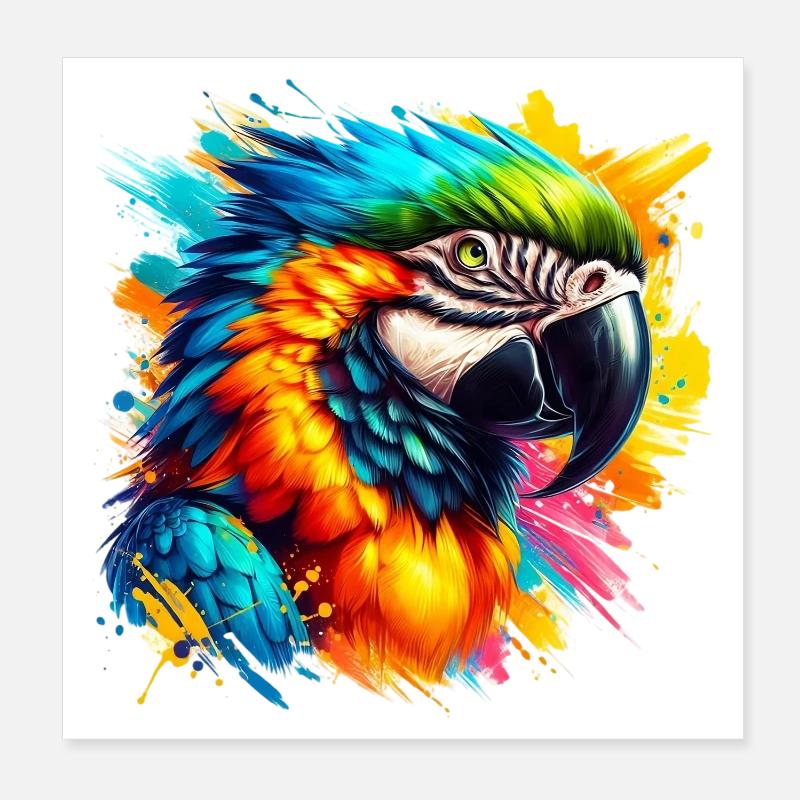 Perroquet Poster 20 x 20 cm