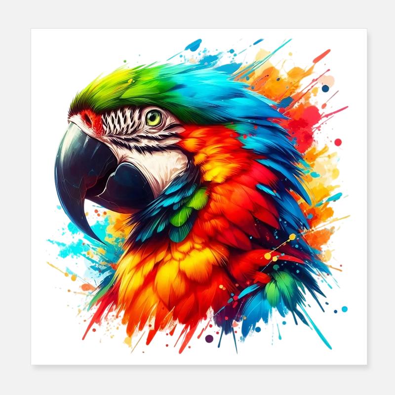 Perroquet Poster 20 x 20 cm
