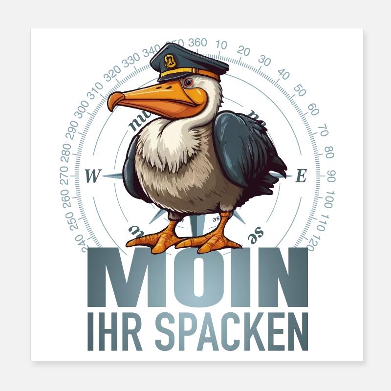 Moin ihr Spacken Poster 20x20 cm