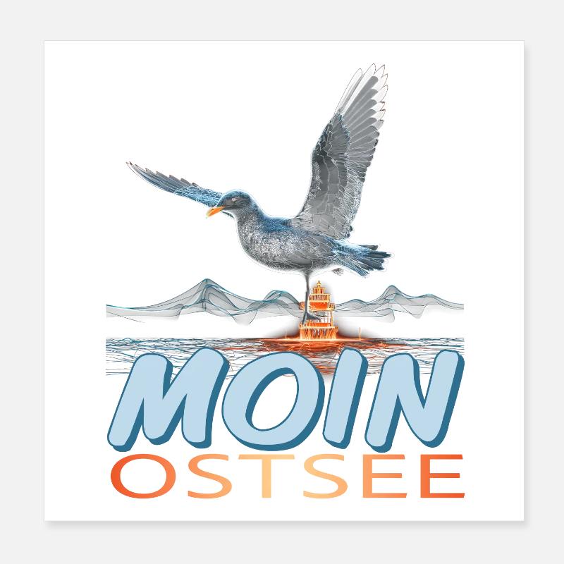 Moin Ostsee Poster 20x20 cm