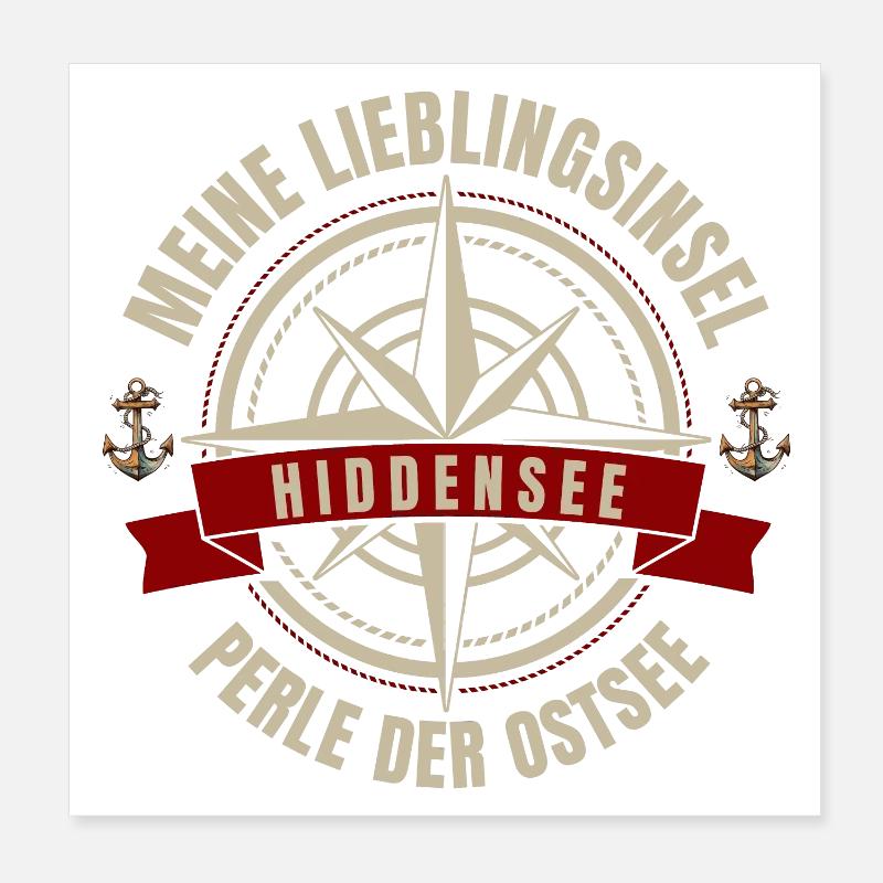 Meine Lieblingsinsel - Hiddensee Poster 20x20 cm