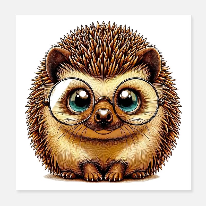 Hérisson Poster 20 x 20 cm