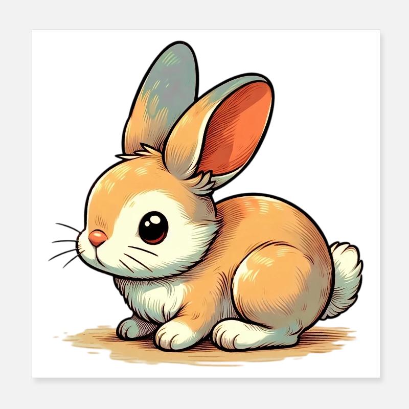 Lapin Poster 20 x 20 cm