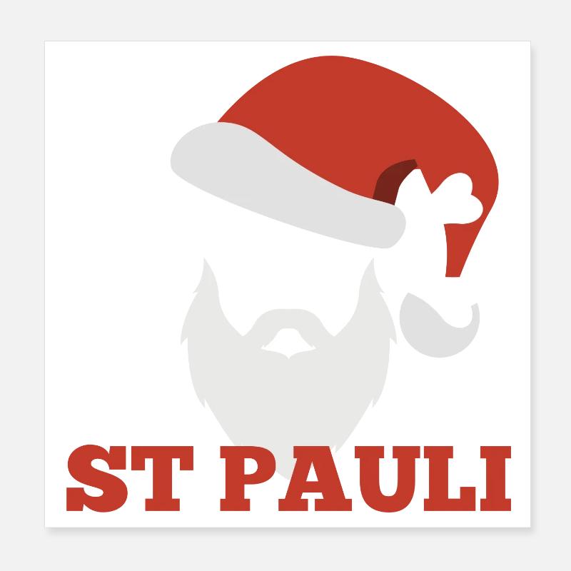 Sankt Pauli Christmas Poster 8" x 8" (20x20 cm)