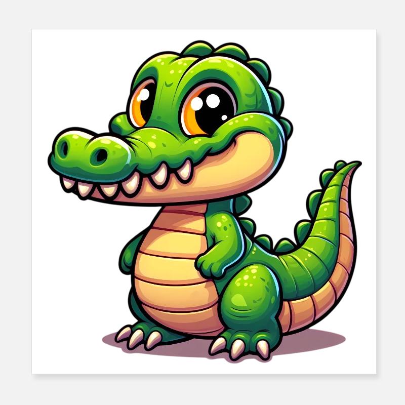 Alligator Crocodile Poster 20 x 20 cm