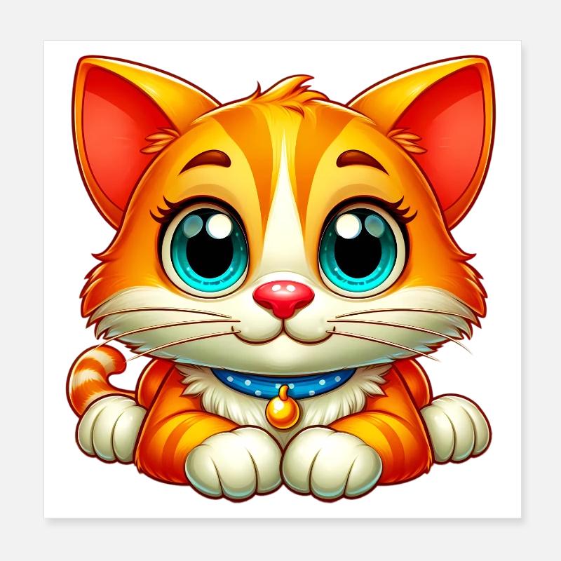 Chat Poster 20 x 20 cm