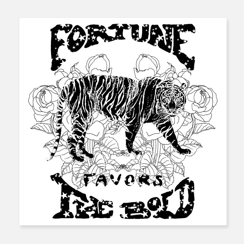 LA FORTUNE SOURIT AUX AUDACIEUX Poster 20 x 20 cm