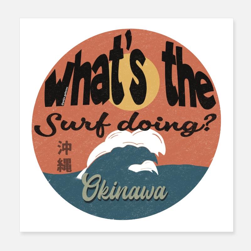 What’s The Surf Doing Poster 20x20 cm