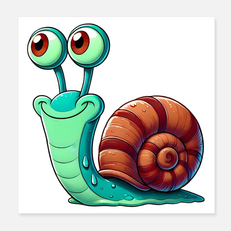 Escargot Poster 20 x 20 cm