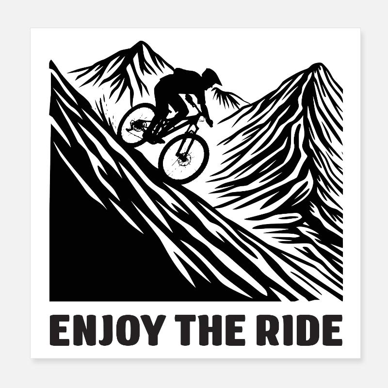 VTT - Profitez de la balade Poster 20 x 20 cm