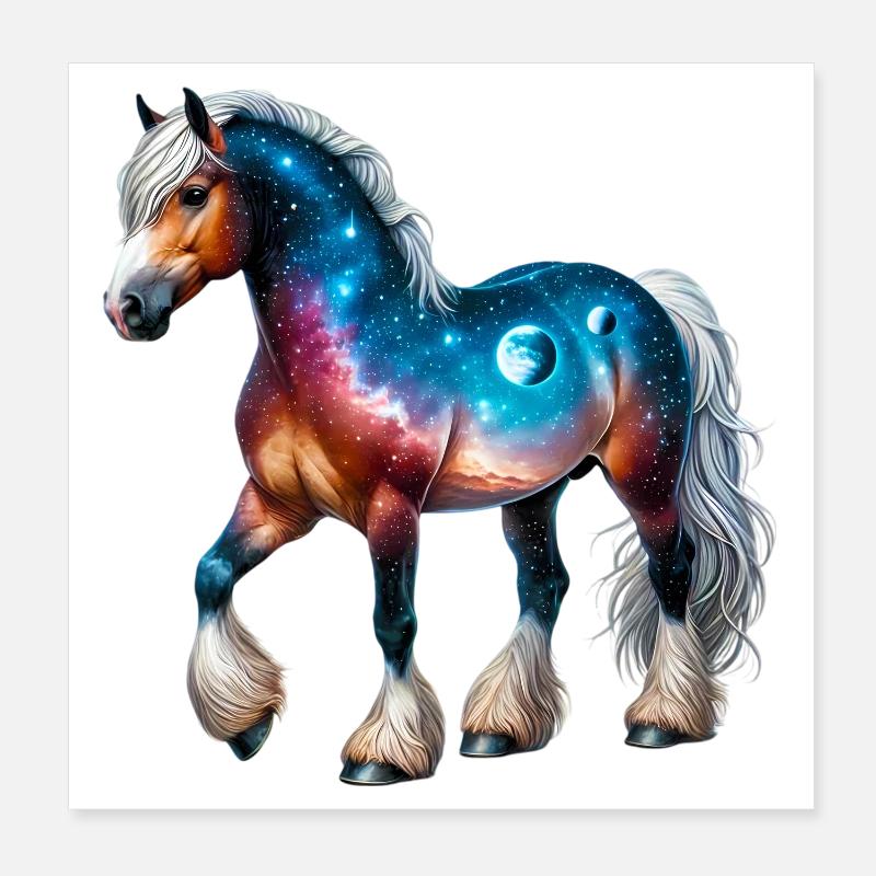 Cheval Poster 20 x 20 cm