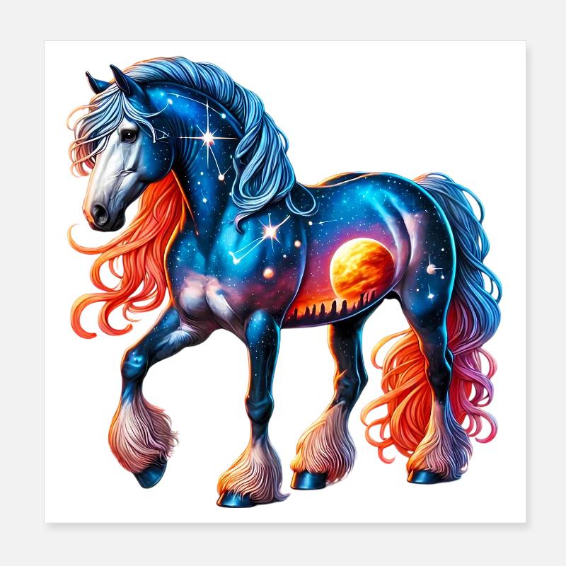 Pferd Poster 20x20 cm