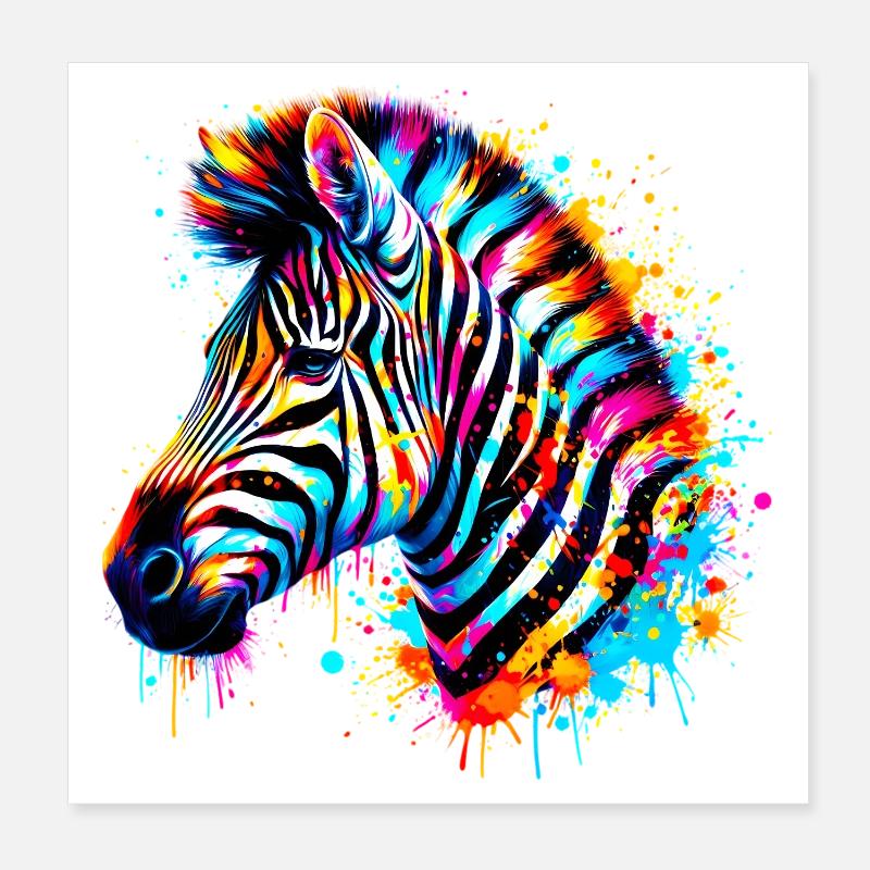 Zebra Poster 20x20 cm
